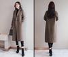 2025 Women's Woolen Mid-Length Overcoat - Autumn Winter Korean Style, Plus Size, Loose Fit