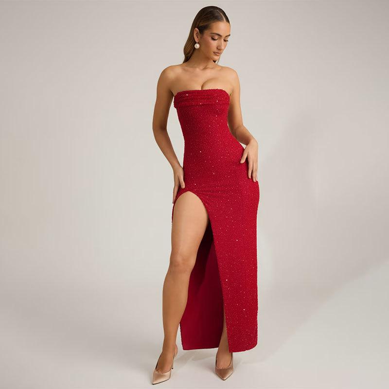 Parties, banquets, weddings, holidays, European and American women's dresses, tube tops and slim-fitting dresses