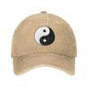 Yin and Yang Cowboy Hat Snapback Cap Ball Cap Adjustable Hat Black Fit Men Women Streetwear for Sun Protection