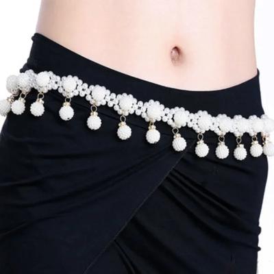 Summer Fashion Ladies Woven Pearl Waist Chain Beads Dance Belt Daily Wedding Dress Waist Chain Jewerly Accessorie For Women Gift