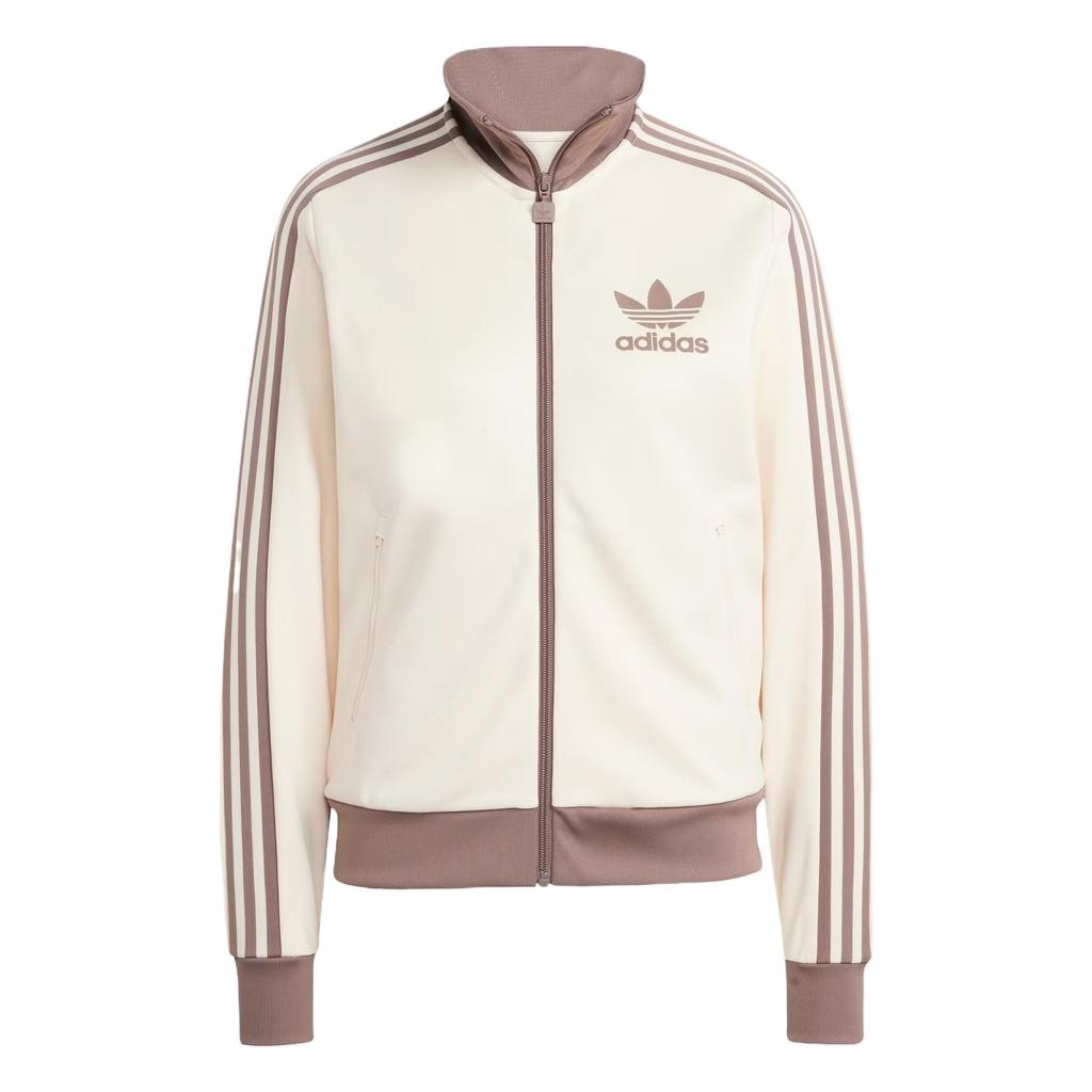 Adidas Originální Beckenbauerova tepláková bunda Hřejivá Pohodlná Měkká Jemná Dámské bundy Hnědá JC5807