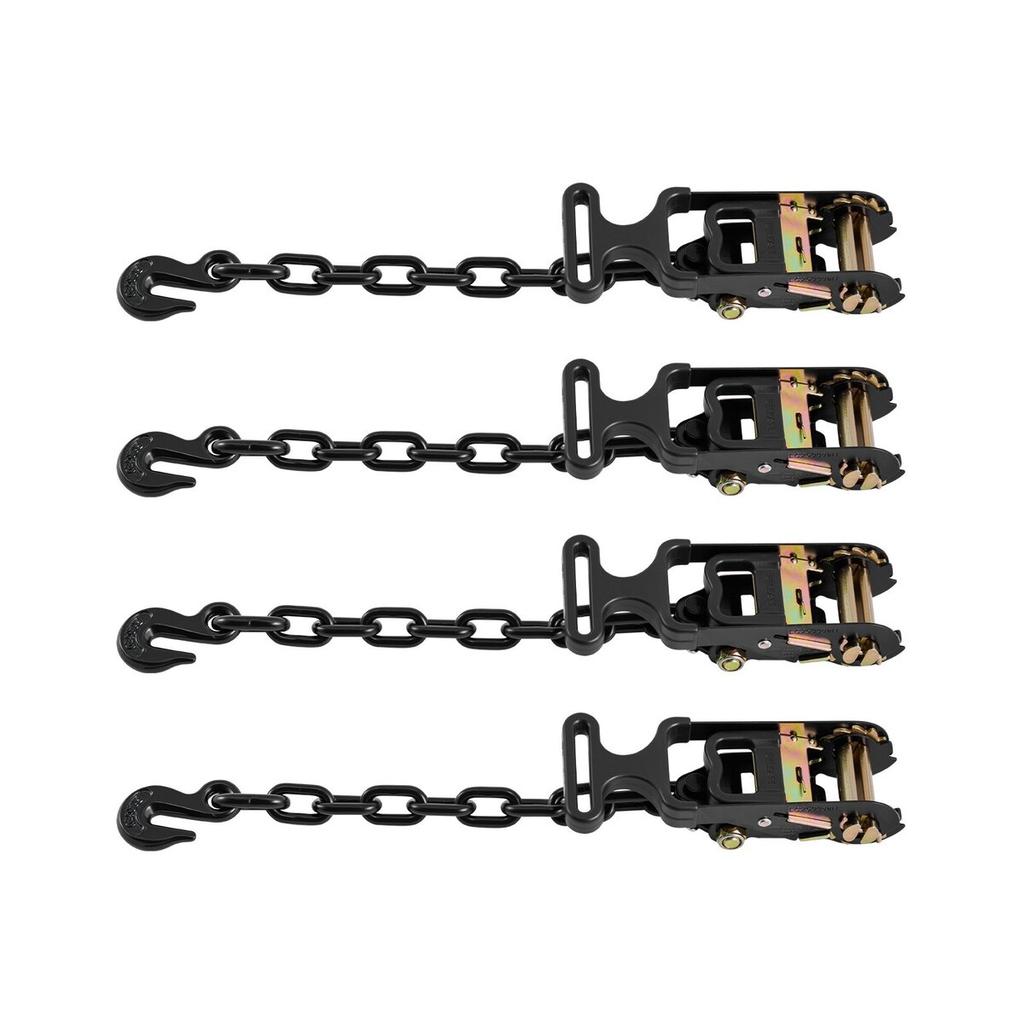 Wheel Chock Tie-Down Kit, Tire-Style Tow Dolly Strap, Car Tie Down Kit with Heavy-Duty Hook, Break Strength 4540 kg & Working Load 1512 kg Motorcycle