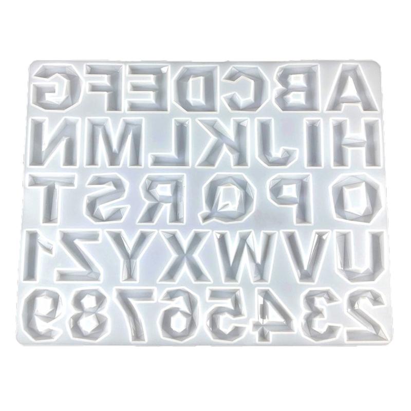 Подвеска с номером Алфавит Форма из эпоксидной смолы Английская буква Силиконовая форма Брелок-подвеска для Дня Рождения Домашний Декор 1 чистый
