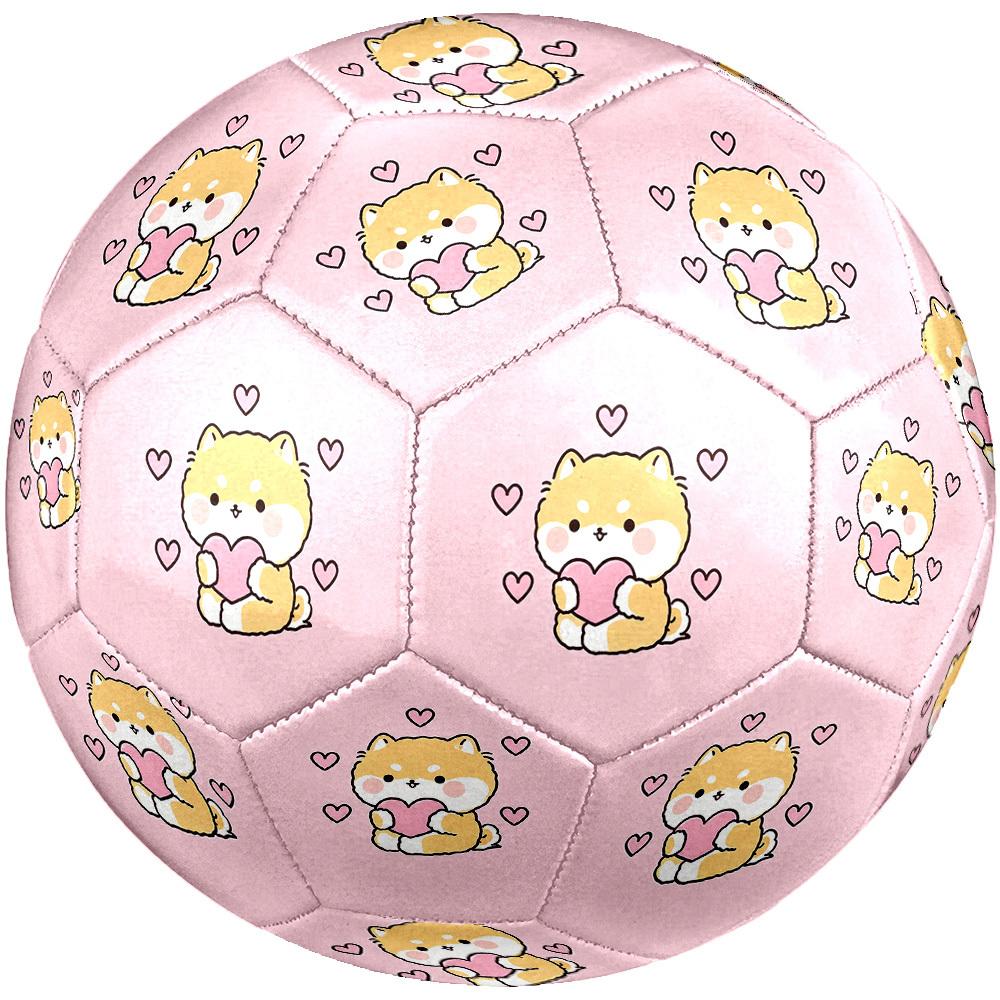 1pc Cute Heart Love Size 5 Soccer Ball Professional Match Training Football Indoor &Outdoor Sports Ball Training Ball Lightweight Durable y99