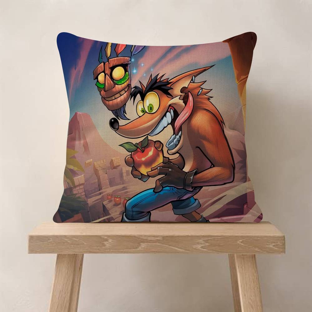 Game CCrash Bandicoots Pillow Cover Design Cushion Cover Decor Holiday Decorati