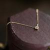 Collar Colgante Flor de Circonita Mini Chapado en Oro de 14 Quilates Plata de Ley 925 para Mujeres Niñas Joyería de Moda Regalos