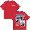 Rapper CRIS MJ Album Tour Cover T-shirts for Men Vintage 90s Hip Hop Street T-shirt Pure Cotton Short Sleeve Top