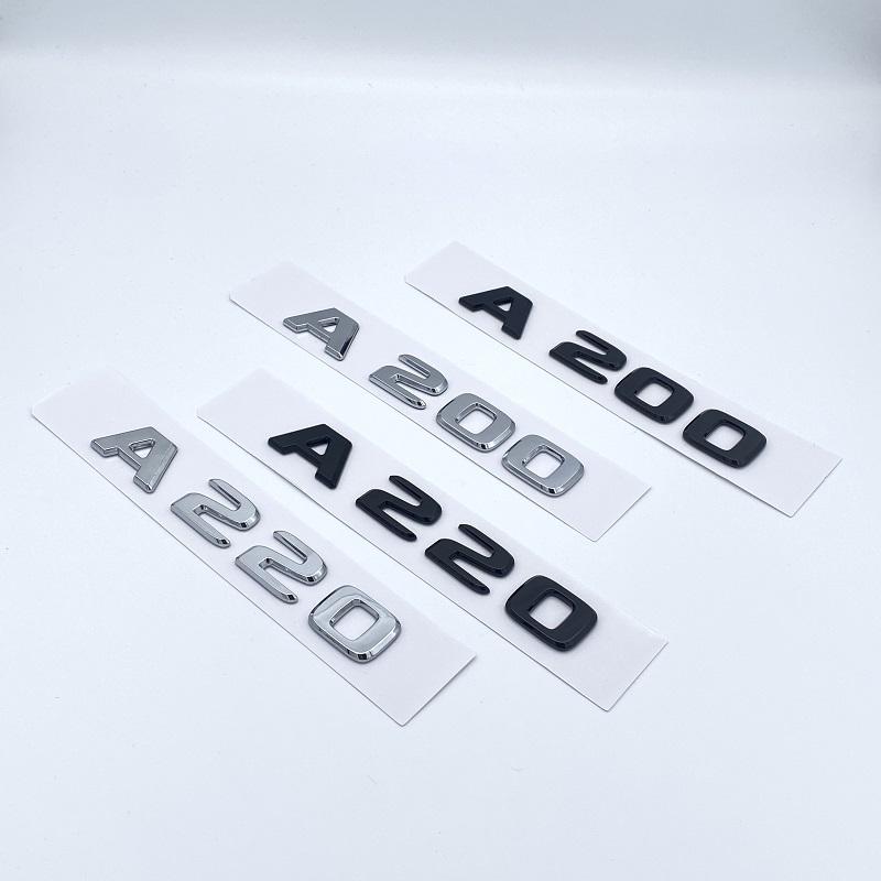 3D Letters A180 A200 A220 A250 A260 A180d A220d 4Matic ABS Emblem for Mercedes Benz A W176 W177 Car Trunk Rear Logo Sticker Fff1