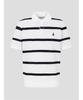 Binpolmen Bold Stripe Collared Neck Knit White