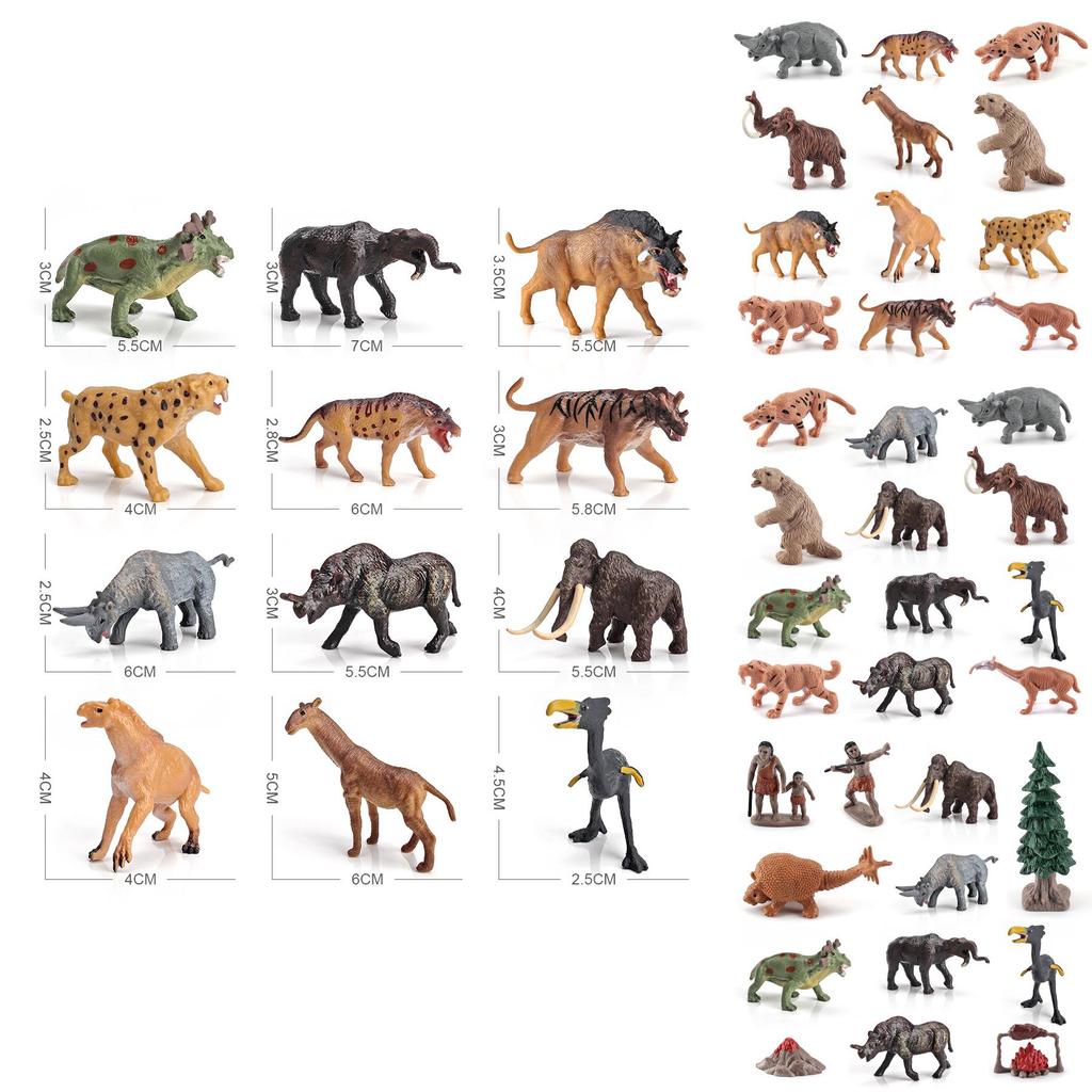 Authentic Plastic Prehistoric Animal And Primitive Human Decorative Toys For Kids