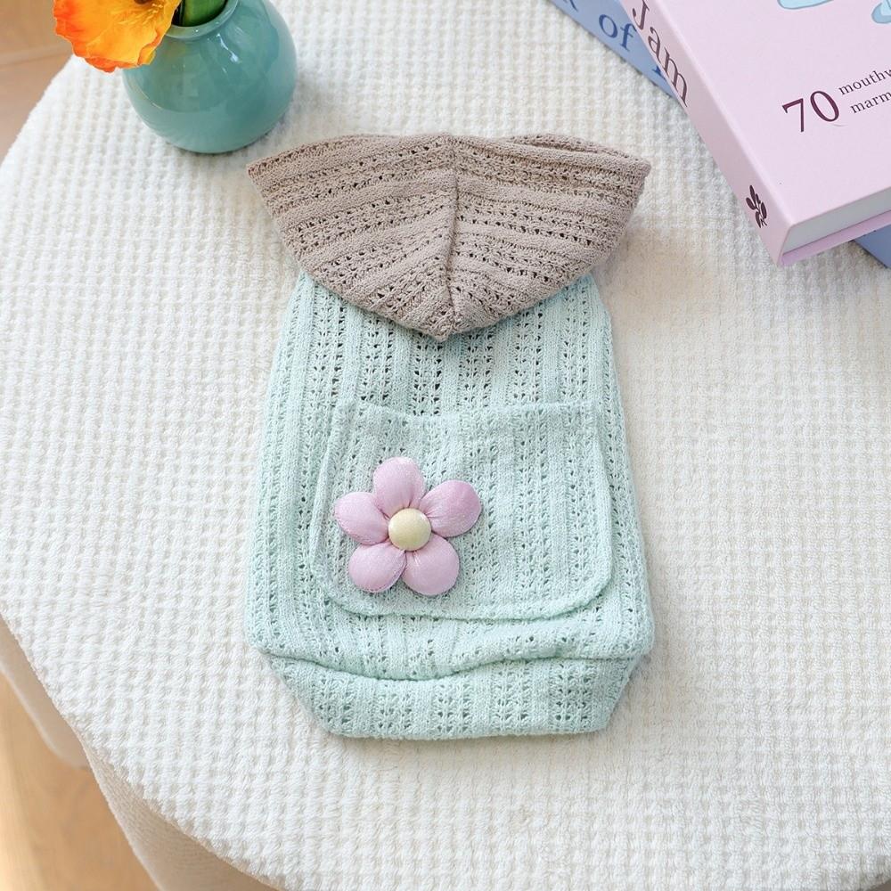 Two Legged Pet Knitted Hoodie Hollow Out Dog Pullover Fashion Dog Base Sweater  for Indoor Outdoor