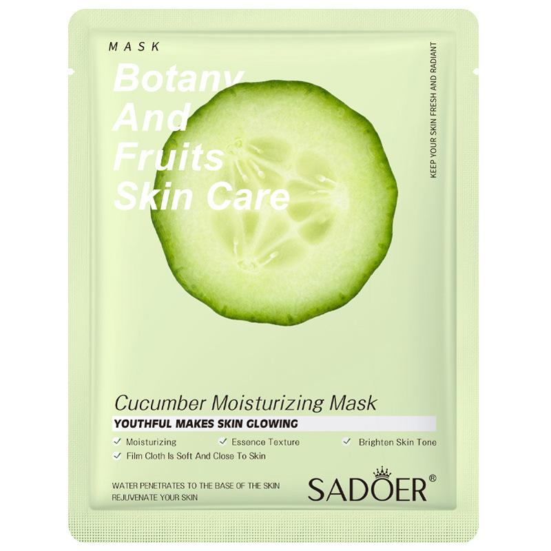 20Pcs Natural Fruit Plant Facial Mask Sheets Moisturizing Oil-Control Blueberry Cucumber Pomegranate Aloe Mask Korean Cosmetics