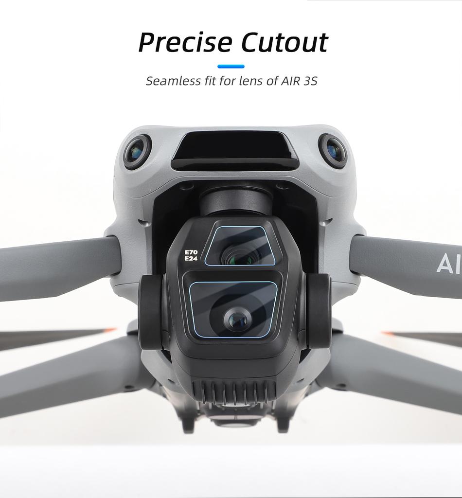 For DJI Air 3S Tempered Lens Film 9H HD Anti-scrach Dustproof Screen Protector Film For DJI Air 3S Drone Accessories