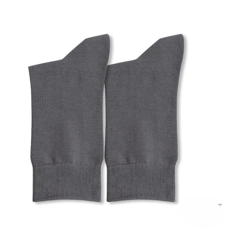 Cotton Socks Men's Antibacterial Cotton Four Seasons Mid-calf Cotton Socks Sweat Absorbent Breathable Black Spring and Summer Business Long Long Socks