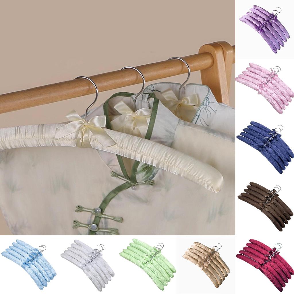 Satin Large Padded Hanger Silk Hangers Wardrobe Organization Hotel Supplies Room