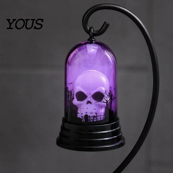 Halloween Pumpkin Lantern Lantern, Battery Operated LED Light, with Hanging Buckle, Home Ornament Durable Plastic Lighting, for Party Props