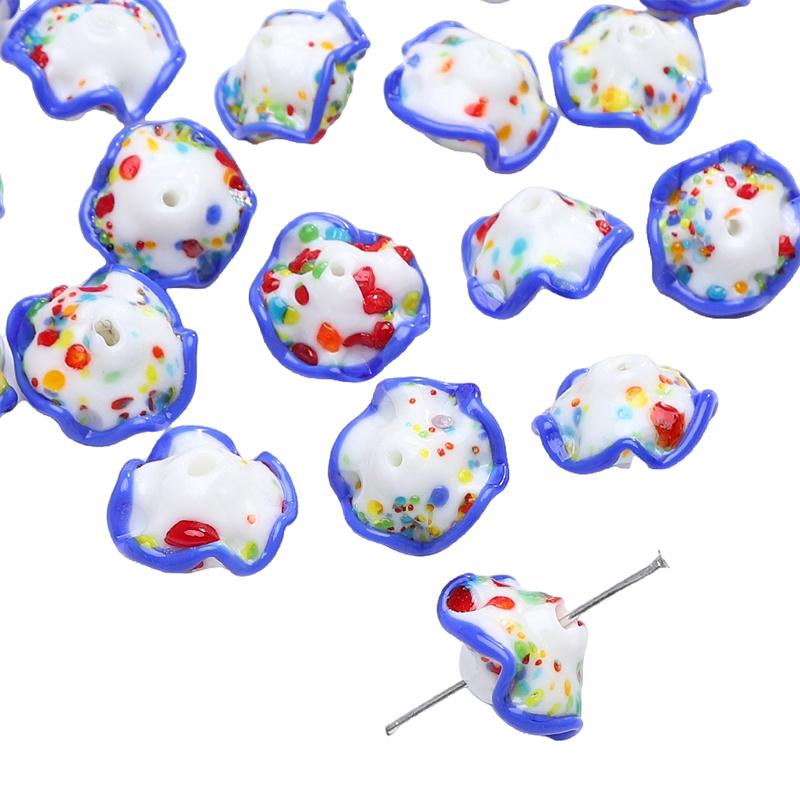 17x12mm Kristallglaspärlor Japansk Flickas Kjolens Fåll Lösa Avståndspärlor för Smyckestillverkning DIY Armband Halsband