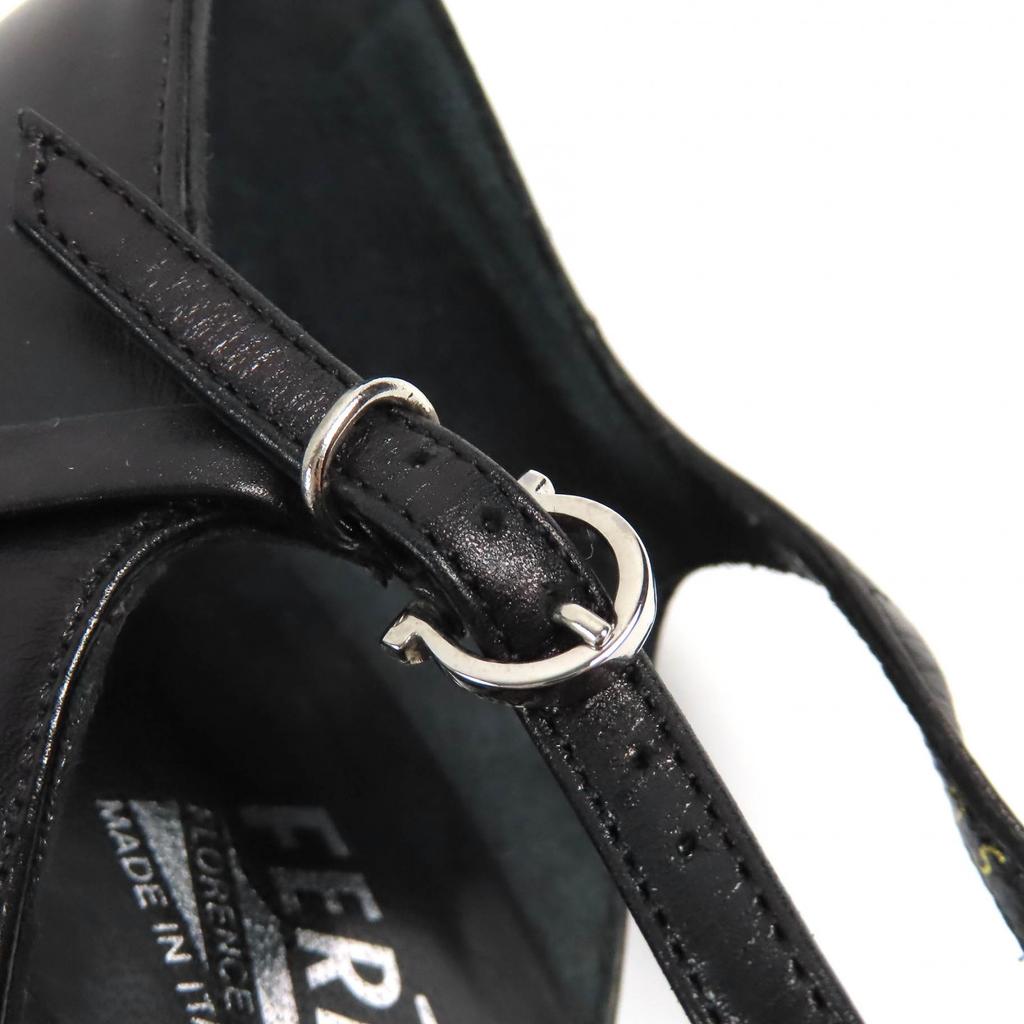 Excellent Salvatore Ferragamo Sandals Vara Bow Ankle Strap black leather Women  Used