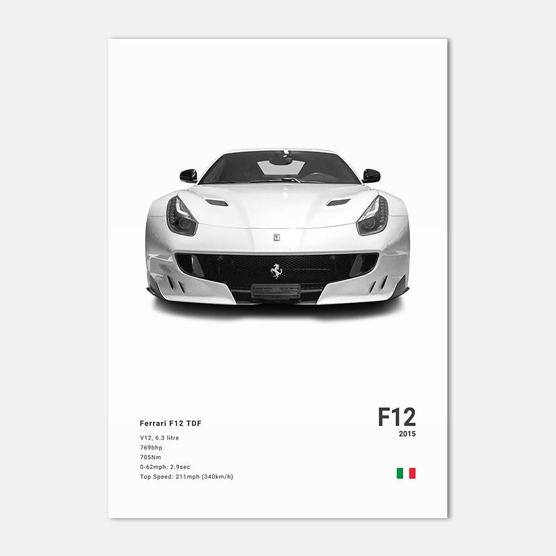 Famous Cars 812 458 296 Canvas Wall Art Print Poster 599XX SP3 F8 Decoration Mural Modern Home Decor Birthday Gift Unframed