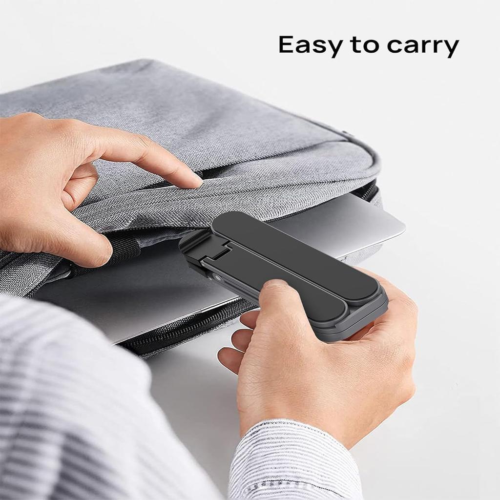Bi-foldable Foldable & Portable Laptop Aluminum Stand for Desk and Car Lightweight Tablet Stand for Business Travel