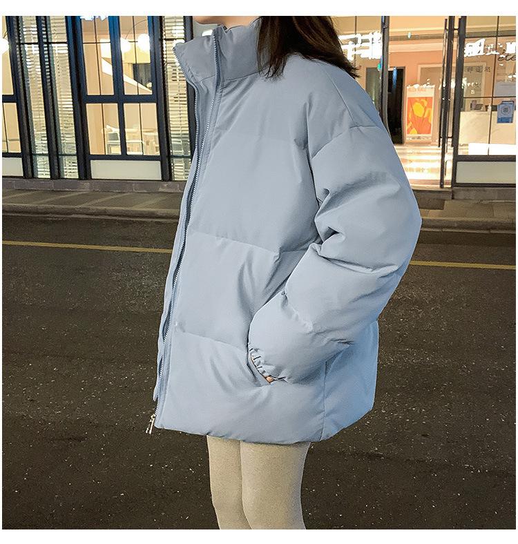 Unisex Solid Color Cotton Padded Jacket, Winter 2024: Thick, Warm Sports Casual Coat