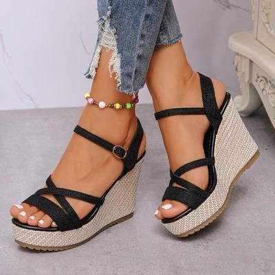 Summer Women Platform High Heel Wedges Shoes  Female Buckle Sandals Sexy Bohemia Style Mujer Women's Sandals