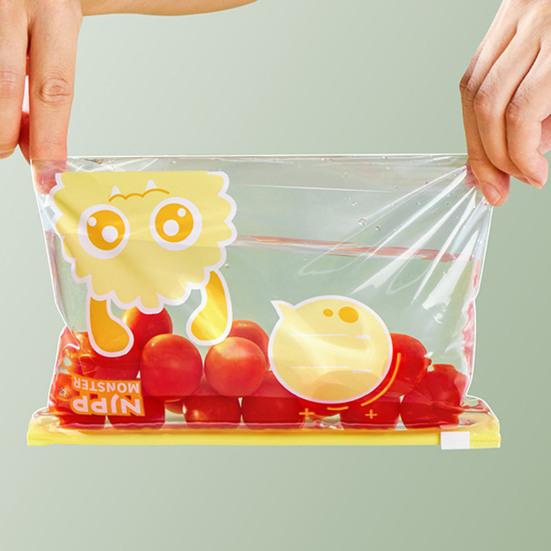 Fruit Vegetable Freezer Bag Zipper Closure Large Capacity BPA Free Leakproof Reusable Food Storage Bag