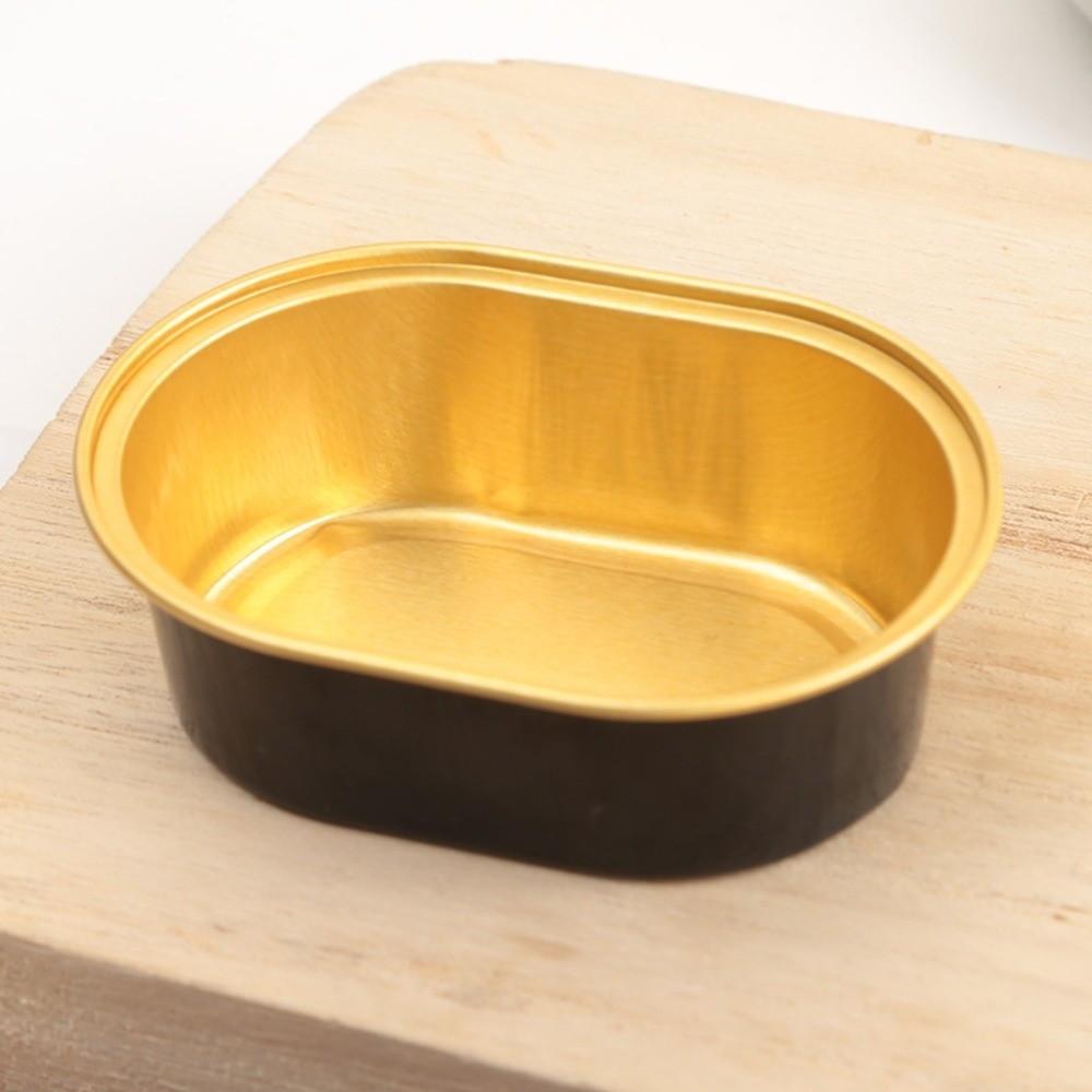 20Pcs New Aluminum Foil Baking Cups Party Tray Oval Cupcake Cups Gold Baking Muffin Box Birthday Cake Decor