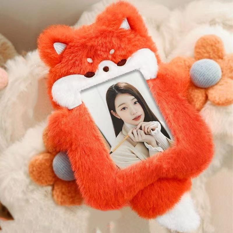 Cartoon Card Holder Keychain Cute Idol Photocard Display Pendant Kpop Photo Card Sleeve Protective Case Kawaii Card Cover
