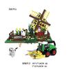 Happy Ranch MOC Building Block Set Toys  Playsets Farm Scene Block Bricks Toys  Playsets Pigsty Agricultural Operation Vehicles Compatible With