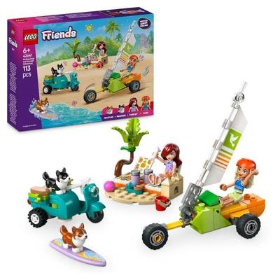 LEGO Friends 42641 Surfende Hunde und Rollerabenteuer - Interaktives Spielzeug mit Corgis