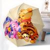Winnie-the-Pooh,Piglet,Tigger Theme Automatic Compact Folding Cute Umbrella - Portable and Durable, 8-Bone Iron Umbrella for All Weather0707