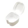 Dentures Case Portable Soaking Denture Bath Box with Strainer Basket Invisible Brace Retainer Mouth Guard Dental Aligner Container Holder