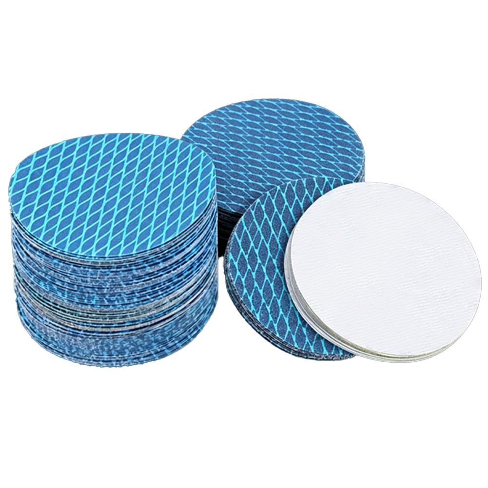 100 Stück 5 Zoll 125mm Schleifpapier für Schleifscheiben mit Anti-Blocking-Rautenmuster, mit Beflockungs-Selbstklebeverfahren