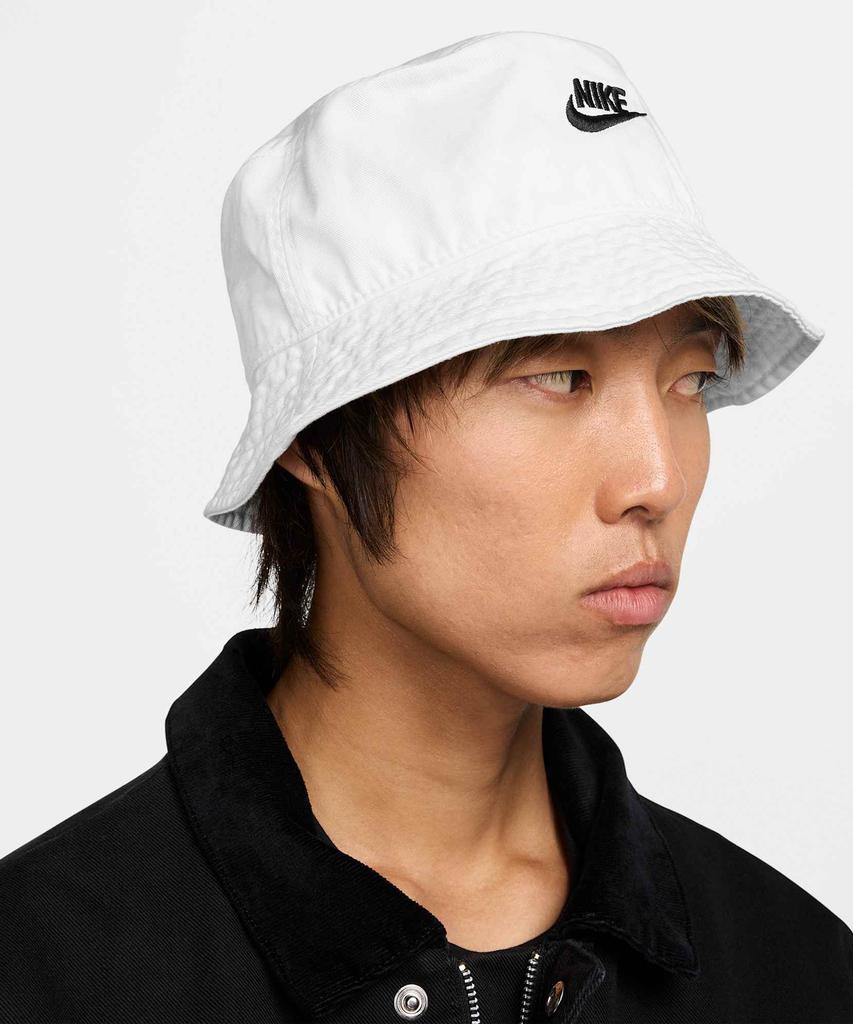 Nike Apex Futura Washed Bucket Hat - White:Black / Fb5381-100