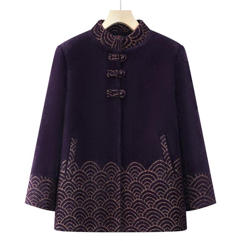 Old man winter clothing female grandma clothing jacket velvet thickened year old 0 fashion mother clothing 0 old lady clothing female