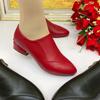 Women's Shoes with Soft Leather and Thick Heels Are Comfortable and Leisure Work Women's Shoes