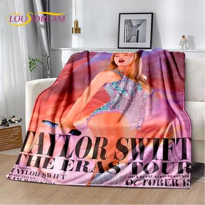 3D Zangeres Taylor-r Alison S-Swift Tay Zacht Flanellen Deken voor Bedden Slaapkamer Bank Picknick, Plaid voor Bedekking Buiten Ontspanning