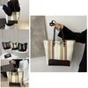 Trendy Large Capacity Colorblock Tote Bag For Women Featuring Unique Material And Chic Style