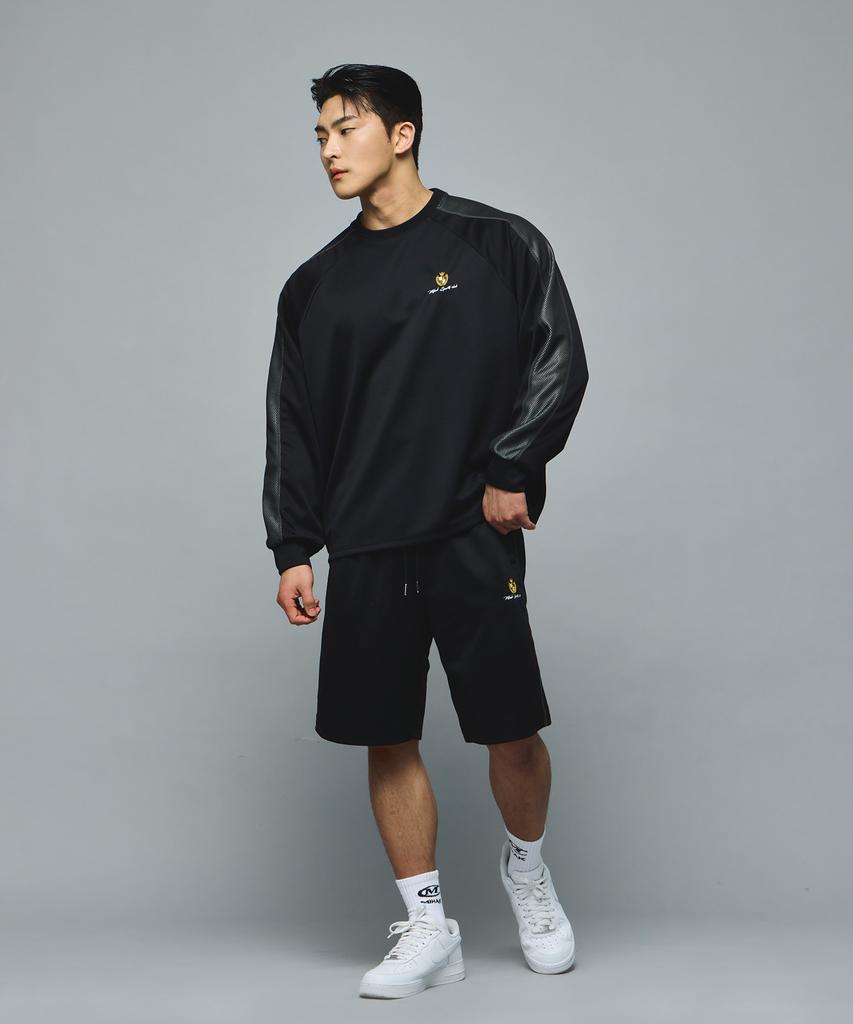 Mihag Ivy League Mesh Jersey Half Pants (Black)