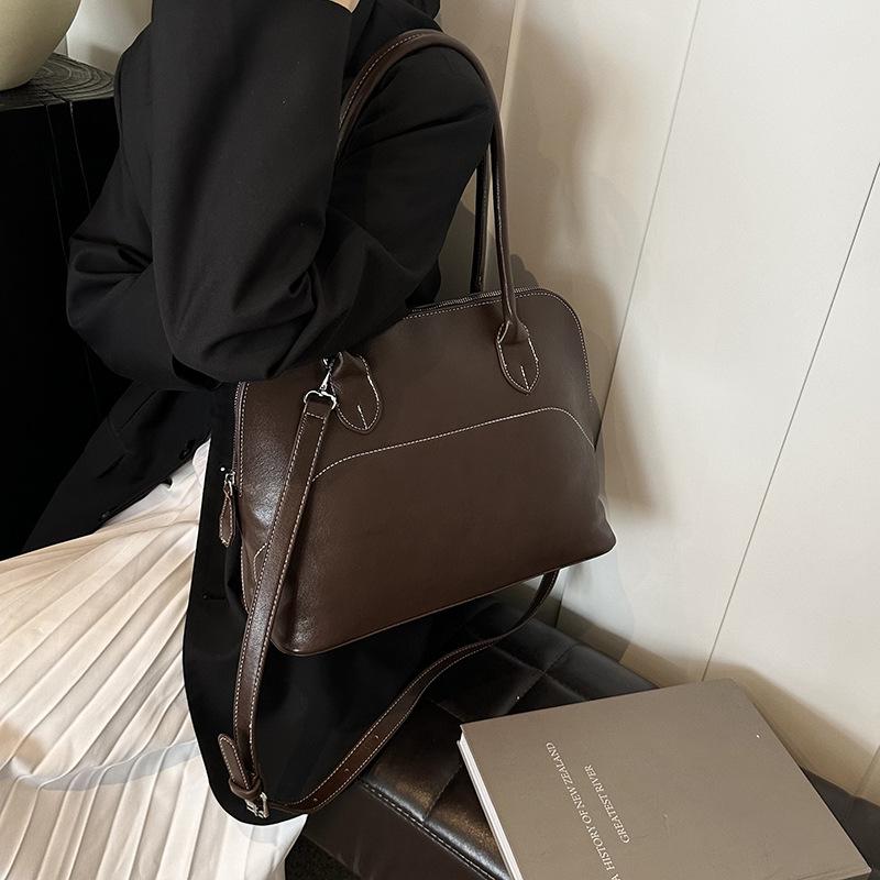 

Большая вместимость портфеля женская сумка через плечо подмышку модная портативная сумка-тоут темно-коричневого