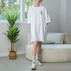 Vans Cream Ice Cream Pattern Loose Short Sleeve Dress Women Dresses White VN000FQQWHT