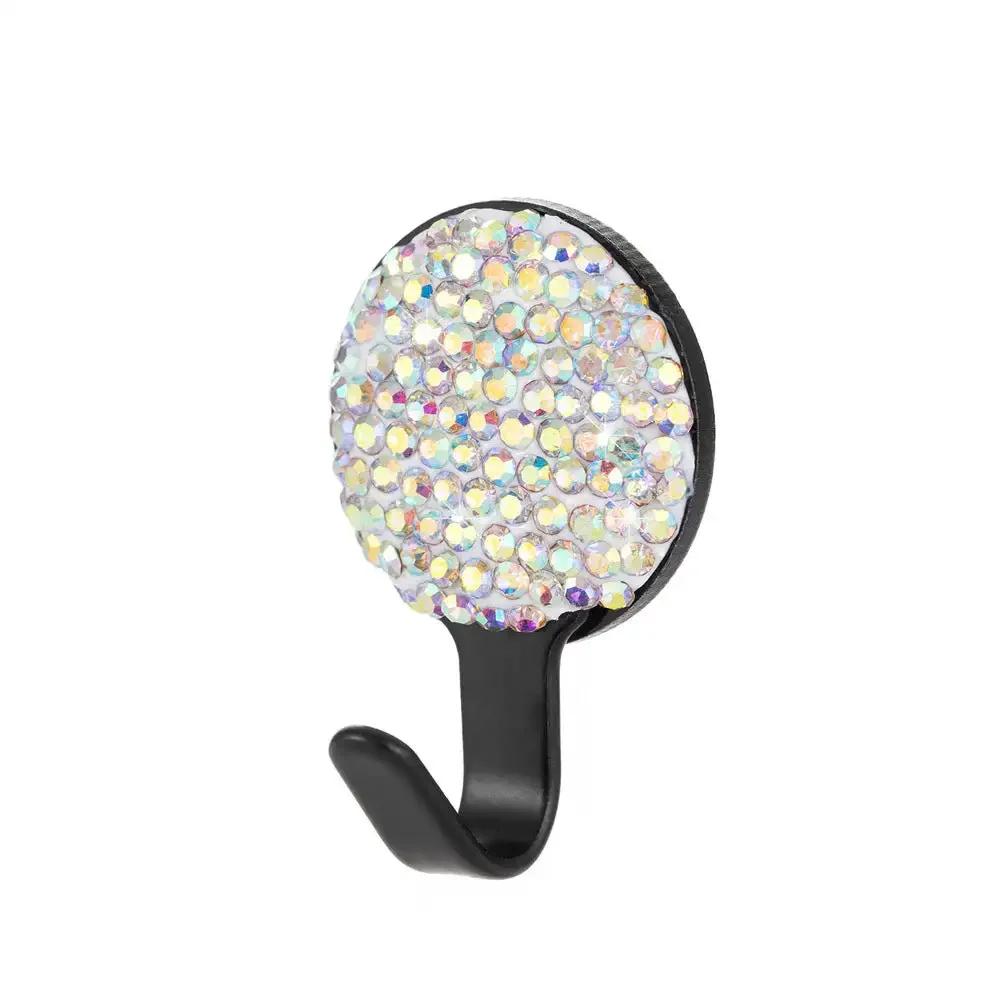 1Pcs Rhinestone Decor Car Seat Back Hook Hanger Universal Bling Diamond Vehicle Auto Headrest Storage Holder Car Accessories