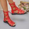Fashion Summer Casual Women Hollow Sandals New Open Toe Strap Designer Shoes Women Wedges Roman Sandals Large Size Sandalias De Mujer
