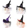Halloween Witch Hat With Spider Embellishments For Party Cosplay And Dark Magic Decor