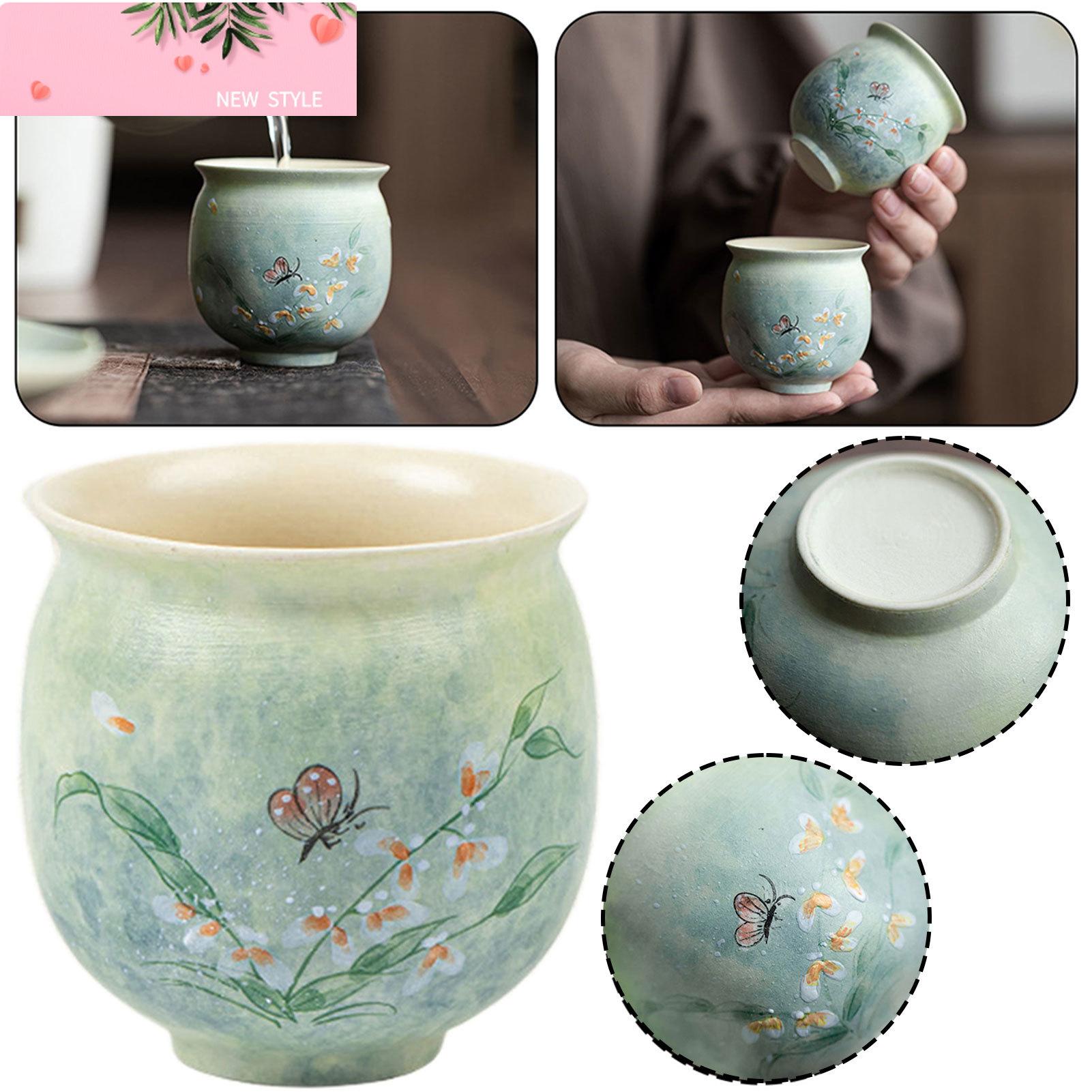 

Ceramic Chinese Tea Cups Vintage Handle-less Ceramic Mug For Adults China Mainland