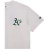 New Era SS24 MLB Oakland Athletics Back Letter Print Crew Neck Summer American Short Sleeve T-Shirt Unisex T-Shirt Light-Brown 14179140