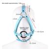 Adjustable O-Ring Mouth Gag Head Harness Blue PU Leather Bondage Restraint Slave Adult Sex Toy for Couples Fetish Role Play Kit