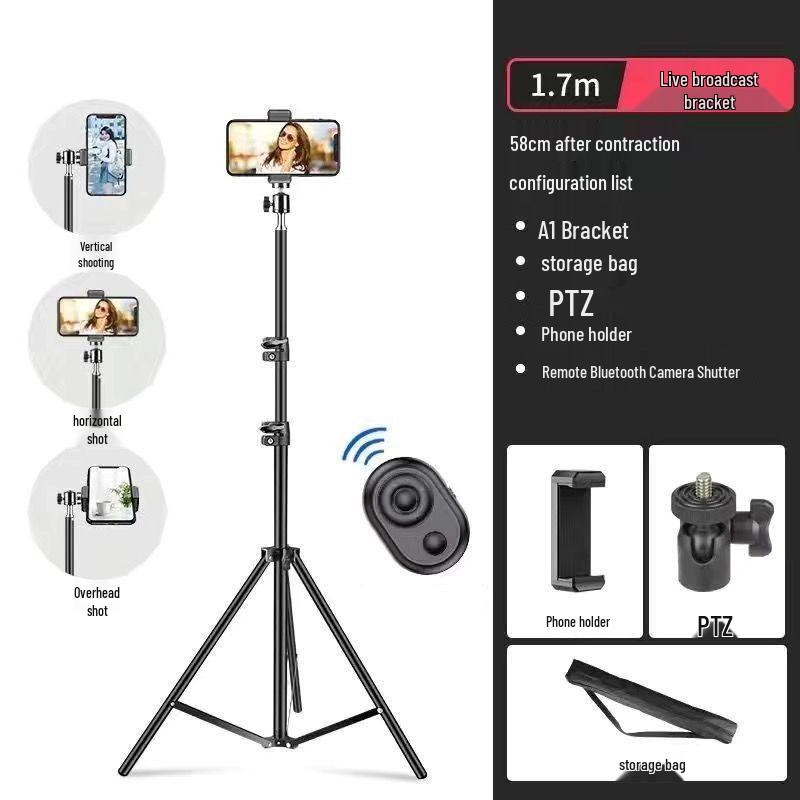 360° Rotating Mobile Live Streaming Selfie Tripod Stand