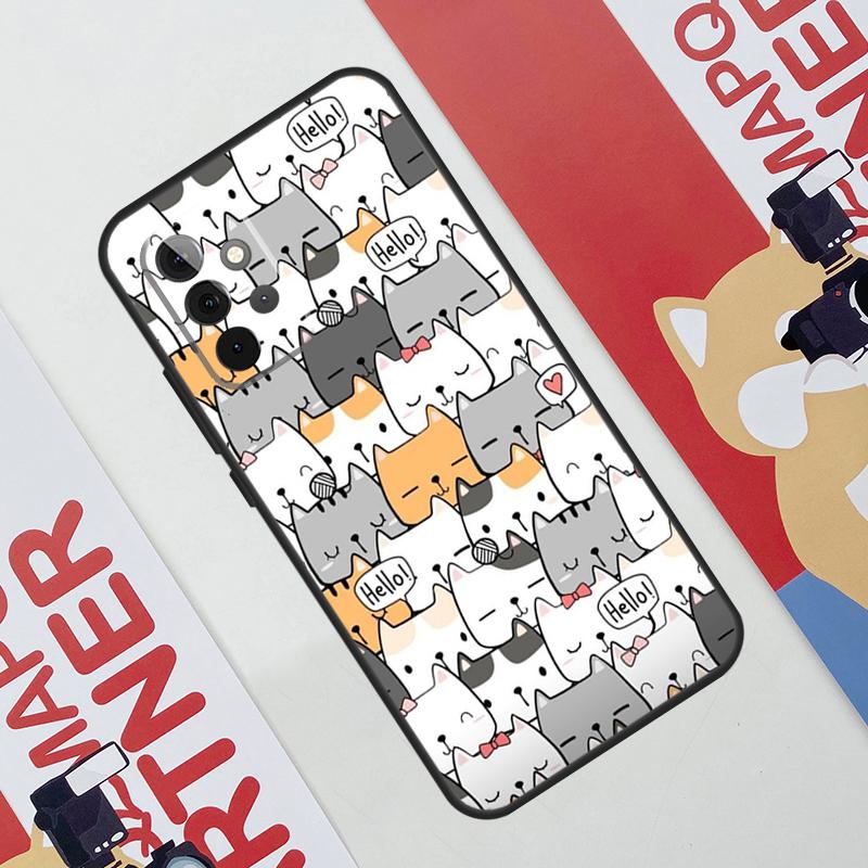 Funny cute cats Case For Samsung Galaxy A53 A16 A26 A36 A56 A55 A35 A15 A52 A32 A12 A33 A13 A14 A34 A54 A17